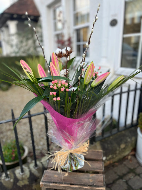 Elegant Lily &  Berry Bouquet
