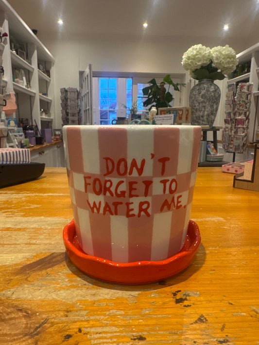 Don’t forget to water me vase