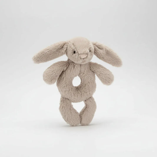 Bashful Beige Bunny Ring Rattle