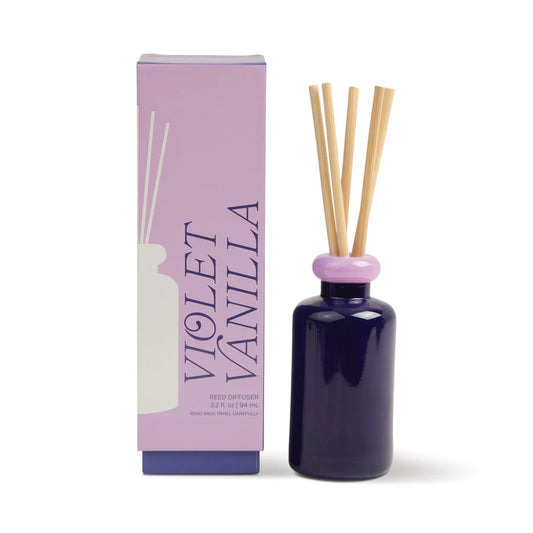 Stacked 3.2fl oz./94ml Glass Diffuser Puple and Lavendar - Violet Vanilla