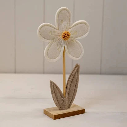 Medium Flower on wood base