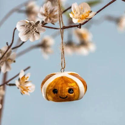 4.7cm Hot Cross Bun Decoration